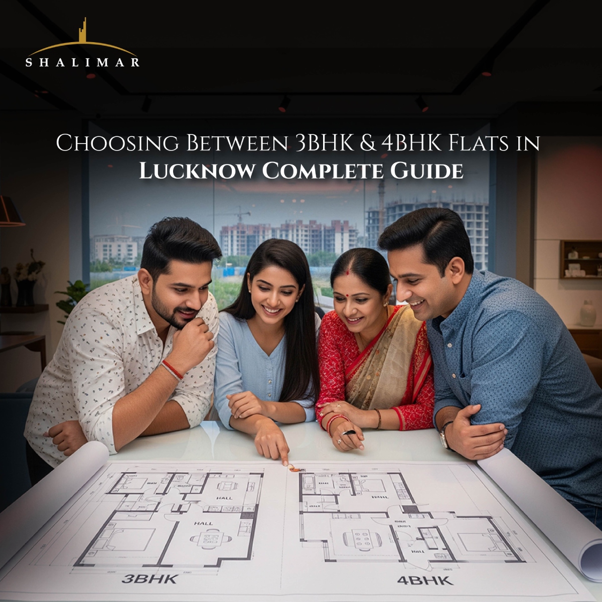 Choosing Between 3BHK and 4BHK Flats in Lucknow: A Complete Guide
